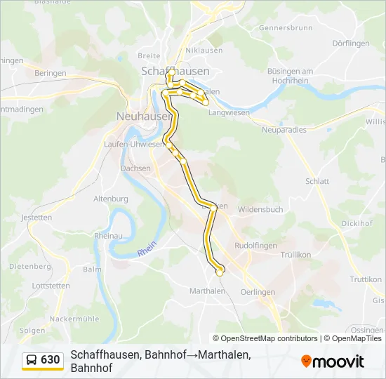 630 Bus Line Map