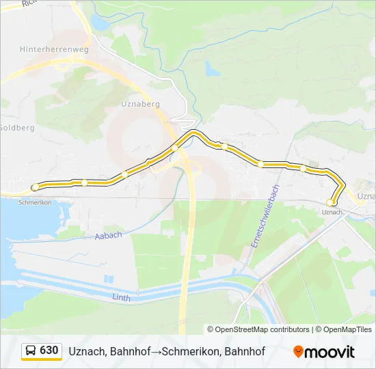 630 Bus Line Map