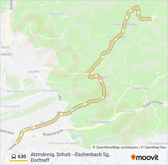 630 Bus Line Map
