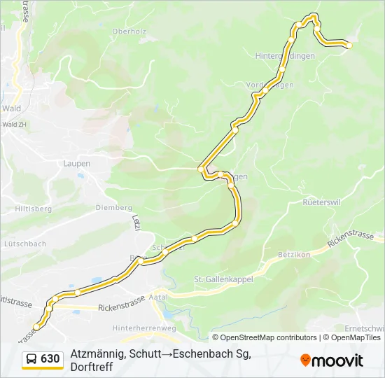 630 Bus Line Map
