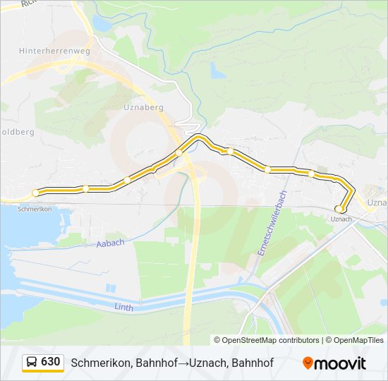 630 Bus Line Map