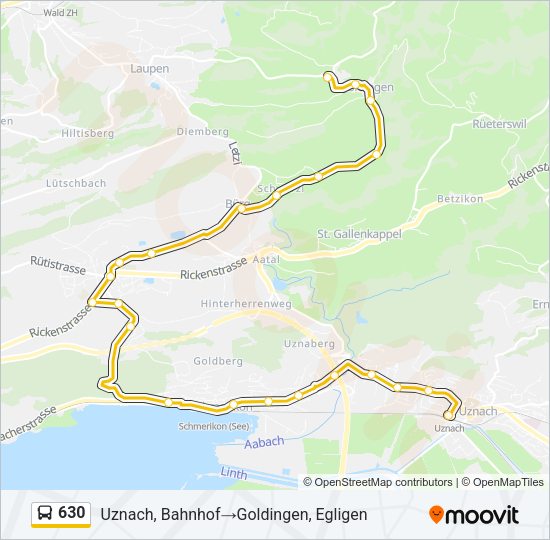 630 Bus Line Map