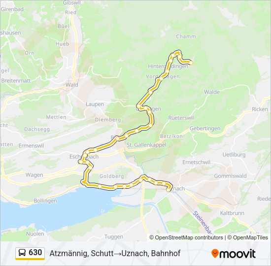 630 Bus Line Map