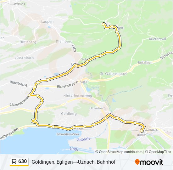 630 Bus Line Map