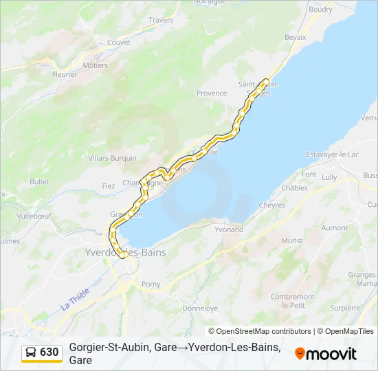 630 Bus Line Map