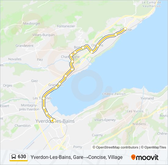 630 Bus Line Map
