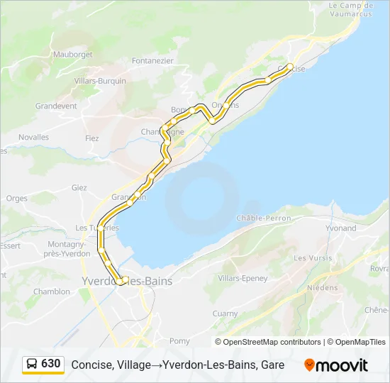630 Bus Line Map