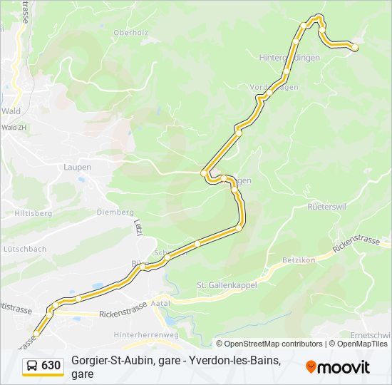 630 bus Line Map