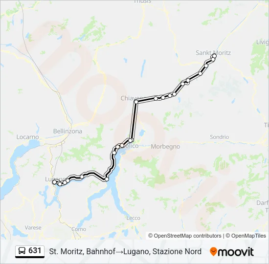 631 Bus Line Map