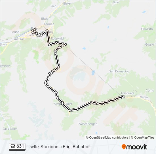 631 bus Line Map