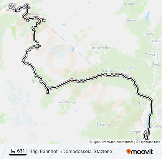 631 bus Line Map