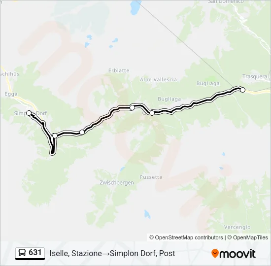 631 Bus Line Map