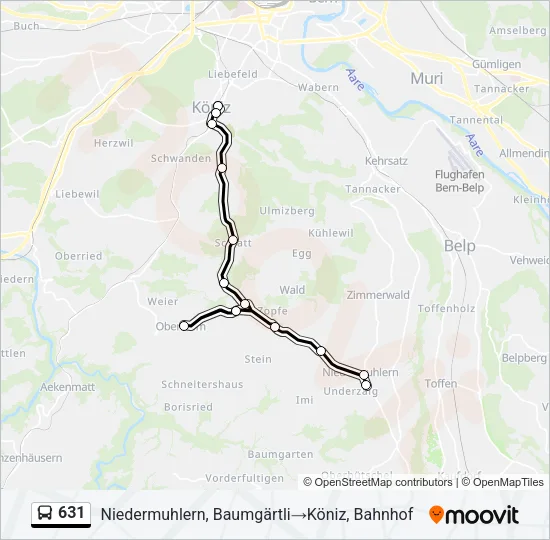 631 Bus Line Map