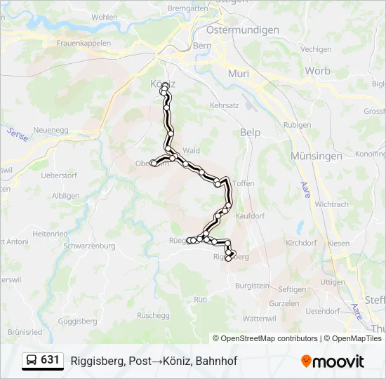 631 Bus Line Map