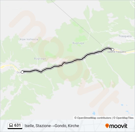 631 Bus Line Map