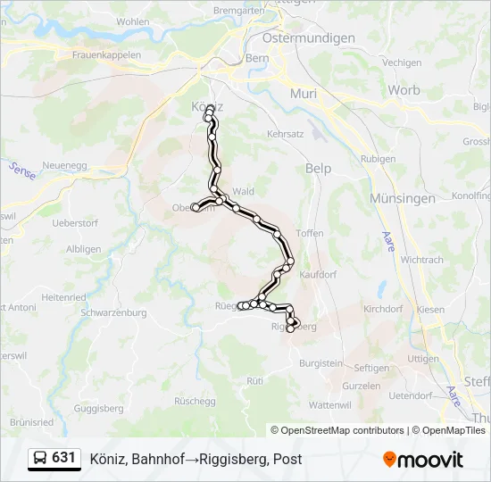 631 Bus Line Map