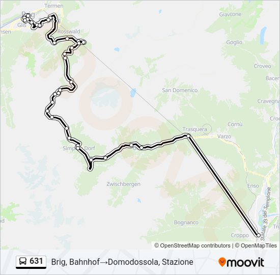 631 Bus Line Map