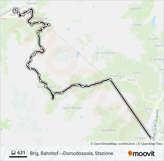 631 Bus Line Map