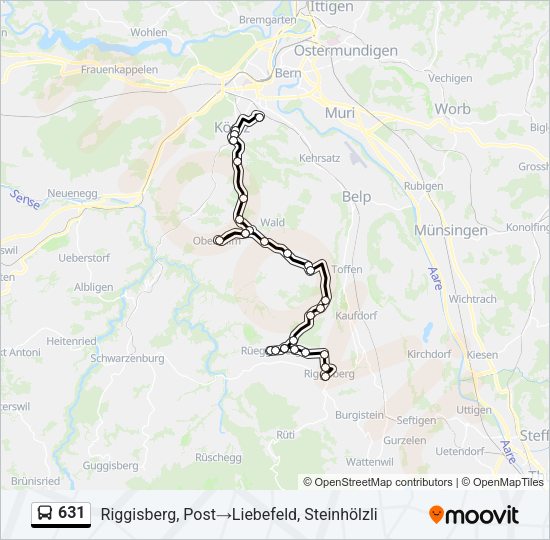 631 Bus Line Map