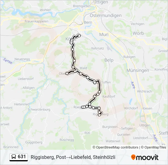 631 Bus Line Map