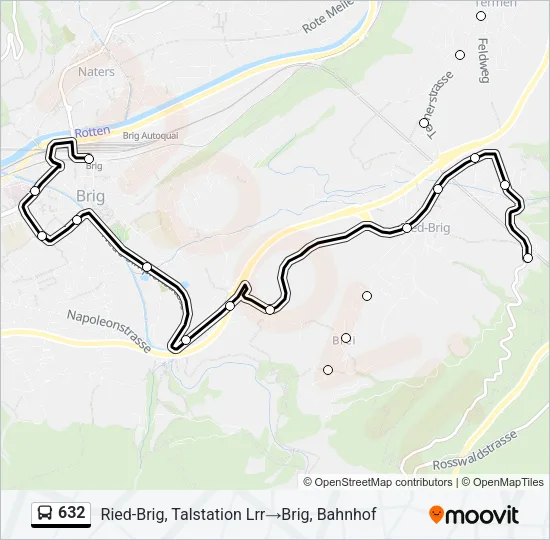 632 Bus Line Map
