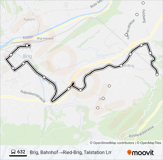 632 Bus Line Map