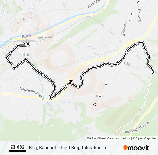 632 Bus Line Map