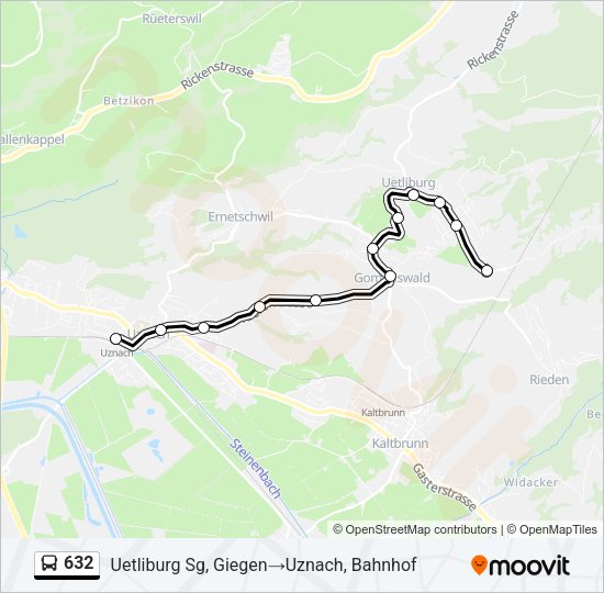 632 Bus Line Map