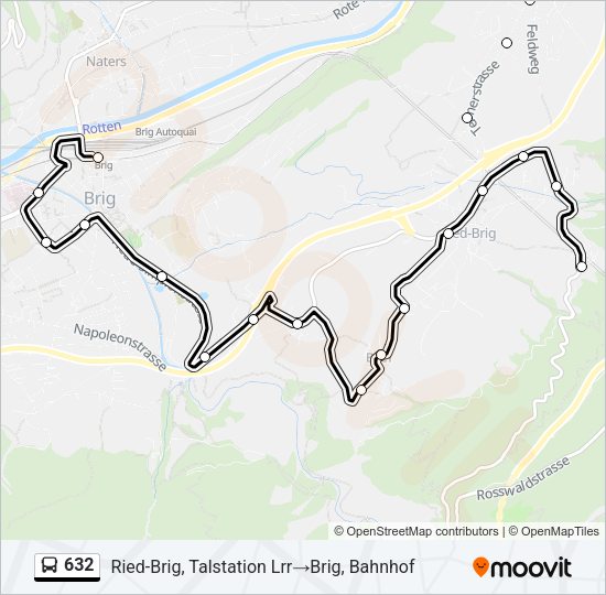 632 Bus Line Map