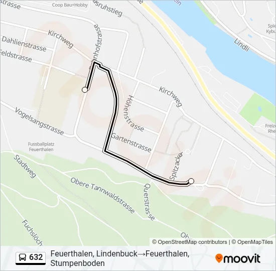 632 Bus Line Map