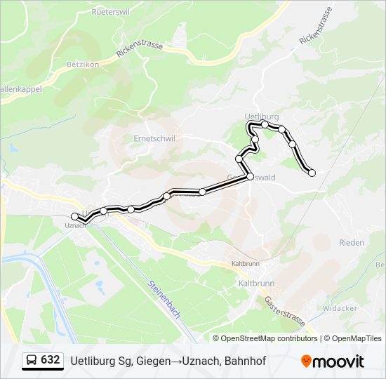 632 Bus Line Map