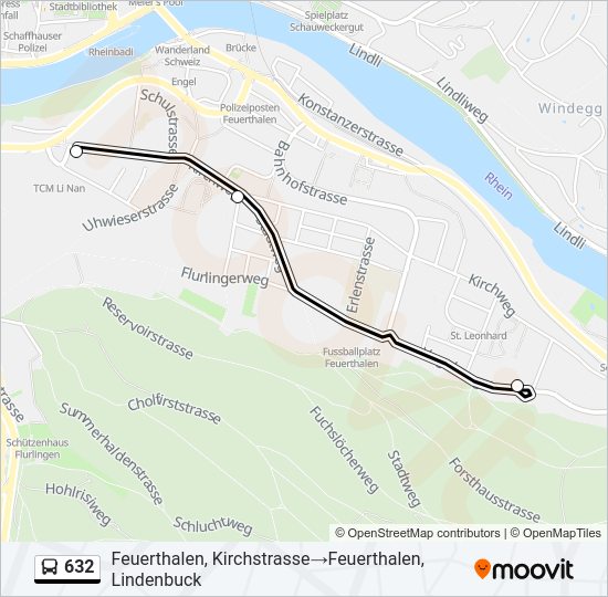 632 Bus Line Map
