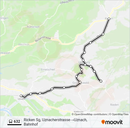632 Bus Line Map