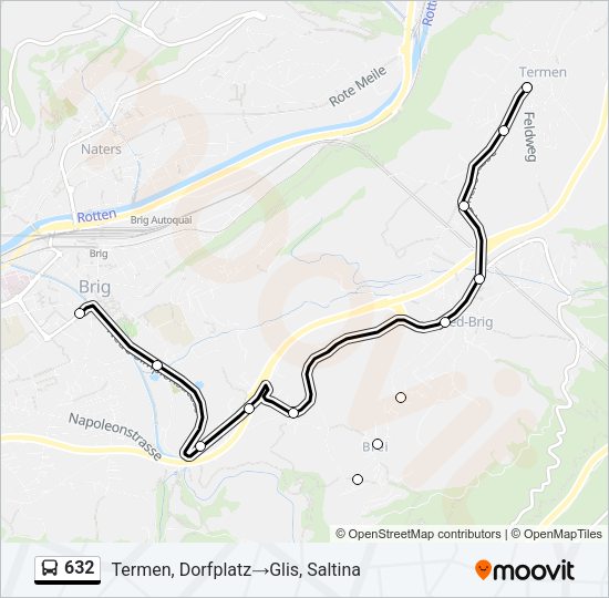 632 Bus Line Map