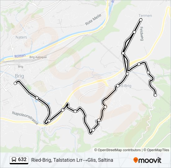 632 Bus Line Map