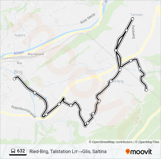 632 Bus Line Map