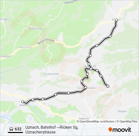 632 Bus Line Map