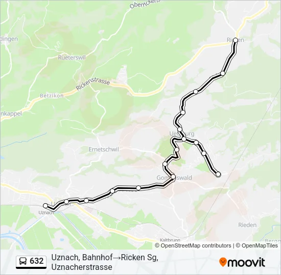 632 Bus Line Map