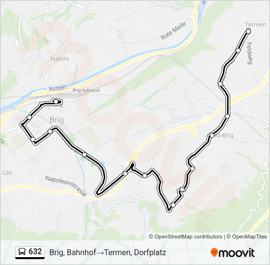 632 Bus Line Map