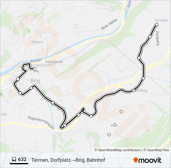 632 Bus Line Map