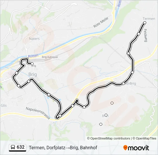 632 Bus Line Map