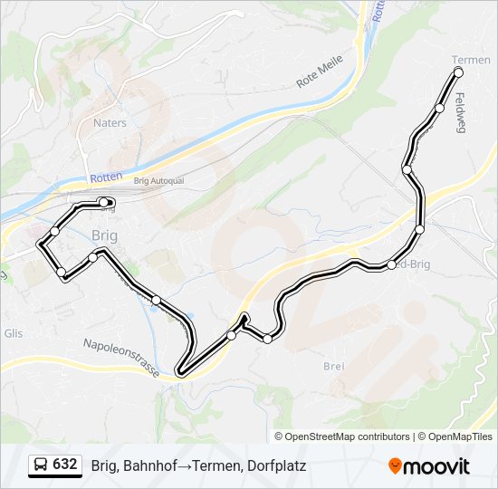 632 Bus Line Map