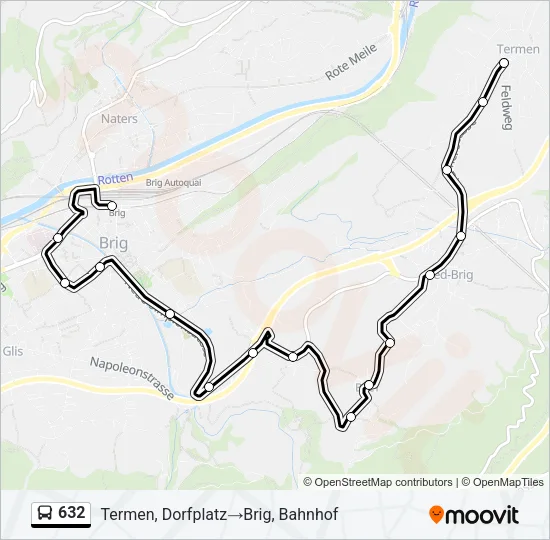 632 Bus Line Map