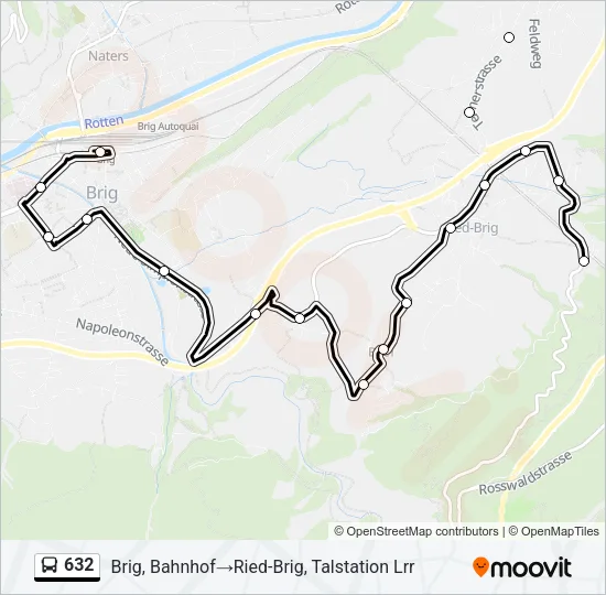 632 Bus Line Map