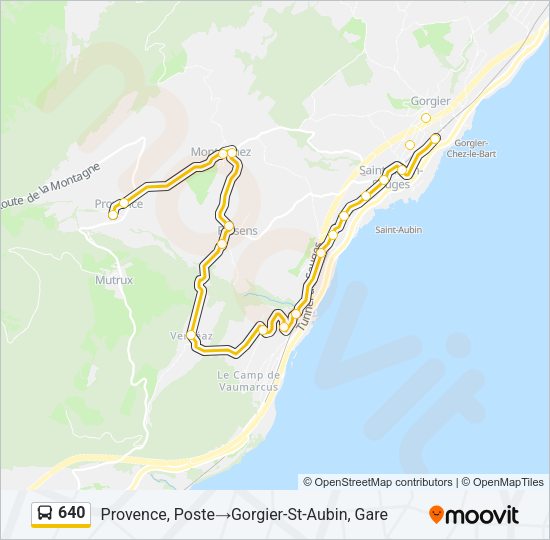 640 Bus Line Map