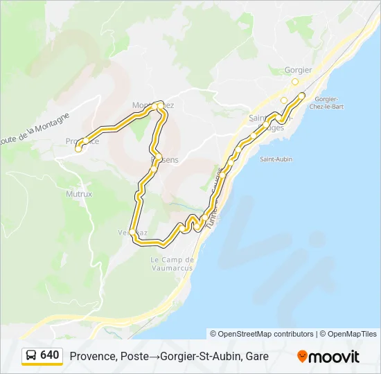 640 Bus Line Map