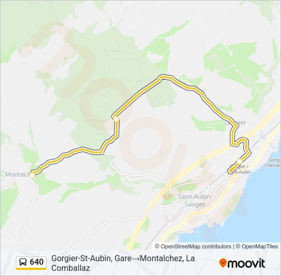 640 Bus Line Map