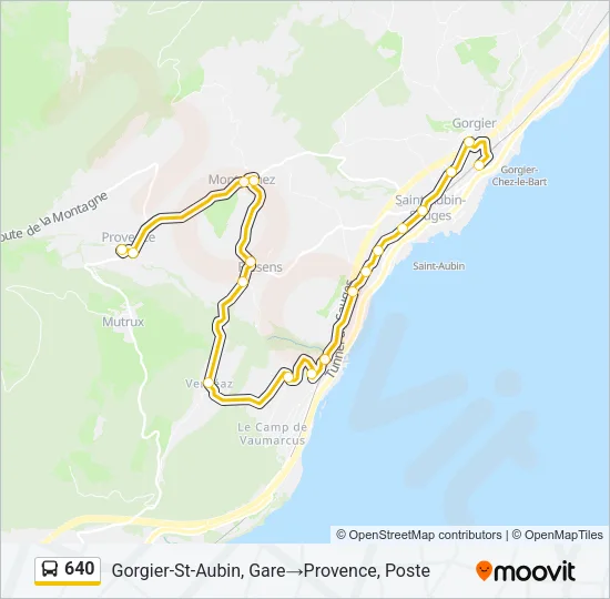 640 Bus Line Map
