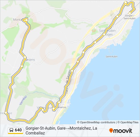 640 Bus Line Map