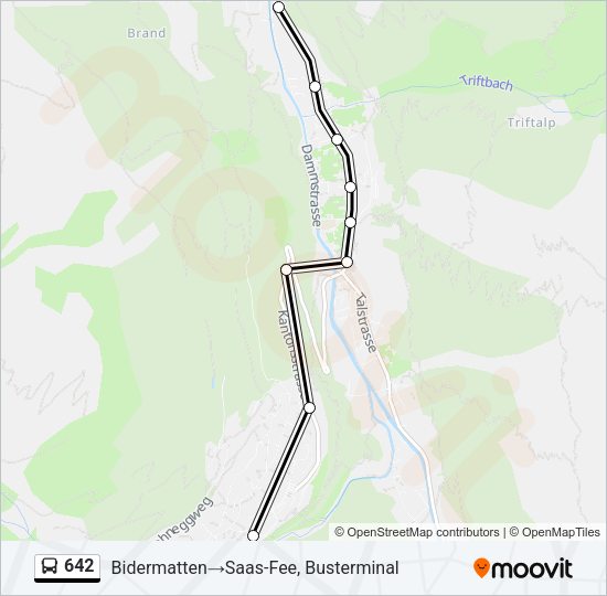 642 Bus Line Map